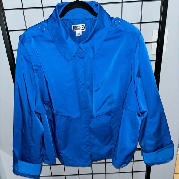 Sammy B x Target cropped blue Black History Month Plus Size Jacket EUC - Picture 1 of 10